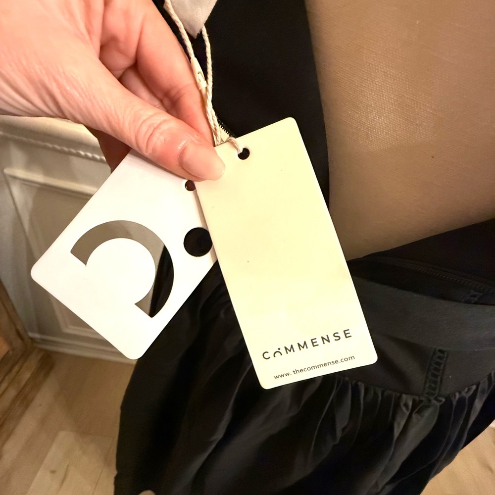 Black Pleated Tiered Sundress for Cocktail Night Out NWT - Picture 5 of 11